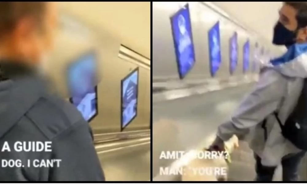 Απαράδεκτος: Έβαλε τις φωνές σε τυφλό επειδή ο σκύλος-οδηγός που είχε, του έκλεινε τον δρόμο (vid)